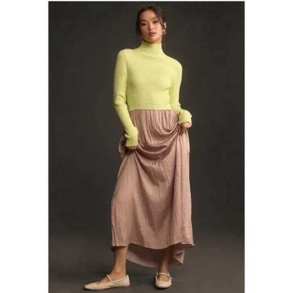 Anthropologie Dresses & Skirts - New NWT Anthropologie Thea Twofer Maxi Sweater Dress M